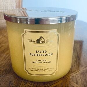 Bath & Body Works 3 Wick Salted Butterscotch Candle NWT